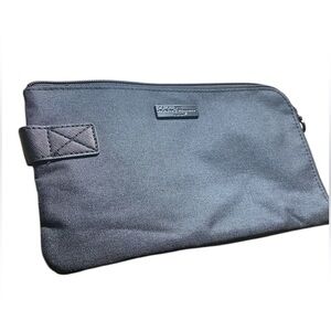 Salvatore Ferragamo Black Nylon Toiletry Pouch with Wrist Strap